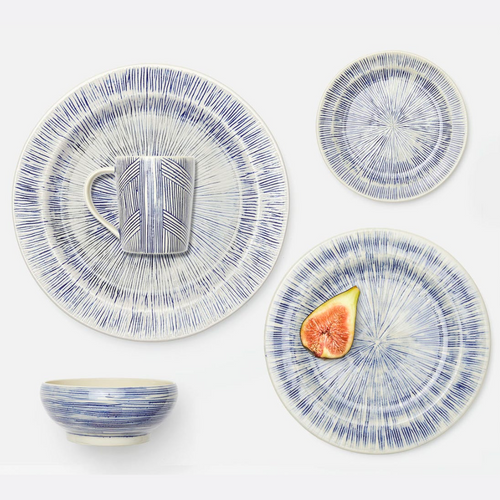 Blue Pheasant Nolan Navy and Cream Dinnerware Blue Pheasant Nolan Navy and Cream Dinnerware